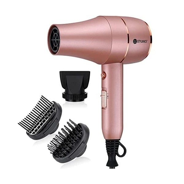 N/1 Sèche Cheveux Ionique, Salon Sèche-Cheveux, Puissance De 2000W Pour Un Séchage Rapide, 2 Vitesses 1 Bouton Cool, Accessoi