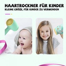Feekka Mini sèche-cheveux pour fille,Chaleur douce pour les cheveux et la peau de bébé,Faible bruit,550 W,Léger et durable,Sè