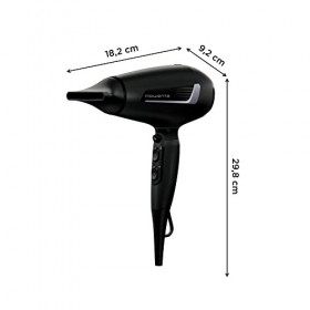Rowenta Sèche-cheveux, Moteur Pro AC puissant 2100 W, Séchage ultra-rapide, Revêtement tourmaline pour réduire lélectricité 