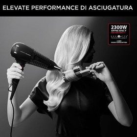 Rowenta Karl Lagerfeld CV591L Powerline Sèche-cheveux | 2100 W | Booster ionique | Moteur économe en énergie | Bouton air fro