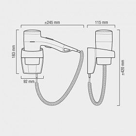 Valera de 1600 super haarfön 1600W sèche cheveux hotelfön sèche-cheveux 533.05 038A 55330104/wS 