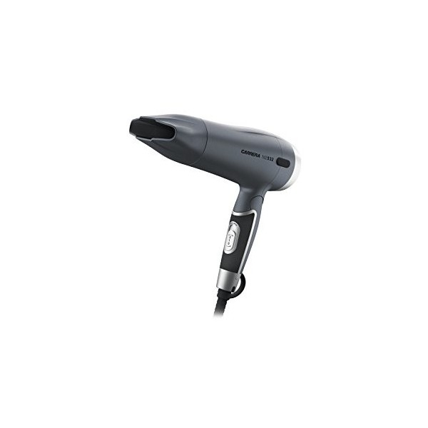 CARRERA - 15231011 - No 532 Sèche-Cheveux de Voyage Pliable avec Ions 2 Niveaux de Chauffage 2 Vitesses 1600 W