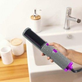 Mediawave Store - Brosse sèche cheveux 1600 W lissant et volumisant Phon Multifonction, brosse 2 en 1 pour plier, sécher et d