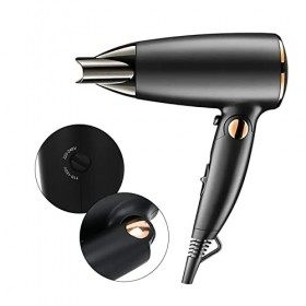 TIYETA Travel Hair Dryer Sèche Cheveux Professionnel 1600W, Salon Sèche-Cheveux Ionique Sèche-Cheveux Pliable Ultra Compact &