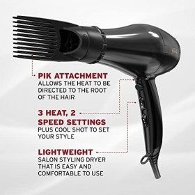 Wahl PowerPik 3000 Turbo Hair Dryer 1800W - Créez Afro et Coiffures des Caraïbes