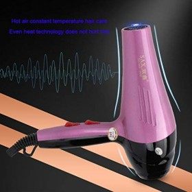 CNGY Sèche-cheveux professionnel 2600 W avec diffuseur concentrateur, Ion Power Sèche-cheveux de salon silencieux, séchage ra