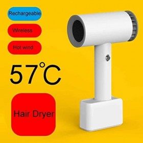 YARUMD Seche Cheveux sans Fil Portable, Chaud Et Froid Vent De Charge Rapide 2600Mah Batterie Rechargeable pour Intérieur Et 