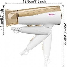 Sèche-cheveux ionique CONFU - 2000 W - Pliable - Sèche-cheveux ionique
