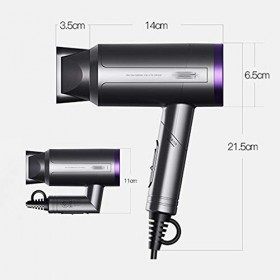 YLXD Professionnel Sèche-Cheveux 1400W High Power Infrarouge lointain à Faible rayonnement, Poignée Pliable, 2 Températures, 