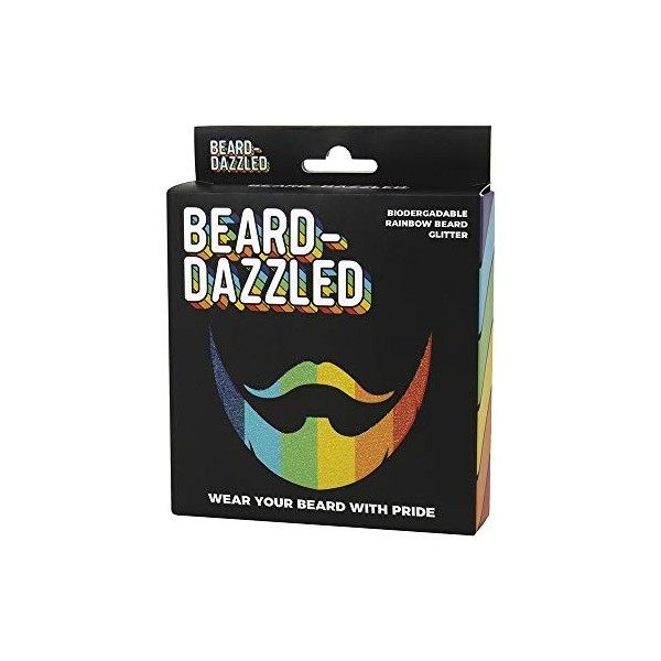 Paillettes biodégradables arc-en-ciel pour barbe « Beard-Dazzled »