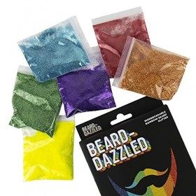 Paillettes biodégradables arc-en-ciel pour barbe « Beard-Dazzled »