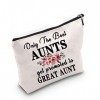 Cadeau pour tante pour une tante - Cadeau « Auntie to Be Only The Best Aunts Get Promoted to Great Aunt » - Trousse de voyage