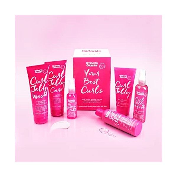 Umberto Giannini Your Best Curls Wash and Styling Curl Jelly Coffret cadeau végétalien et sans cruauté envers les animaux co