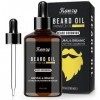 Kanzy Mens Beard Oil Beard Care Huile de Croissance de Barbe Vegan Bio et Huile de Moustache Produit 100% Naturel Barbe Hydr