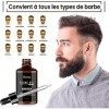 Kanzy Mens Beard Oil Beard Care Huile de Croissance de Barbe Vegan Bio et Huile de Moustache Produit 100% Naturel Barbe Hydr