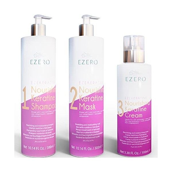 Ezero Curly Hair Produit Pour Soin Cheveux Boucles Avec Shampoing Cheveux Boucle no-poo , Masque Cheveux Bouclés Et Creme Ch