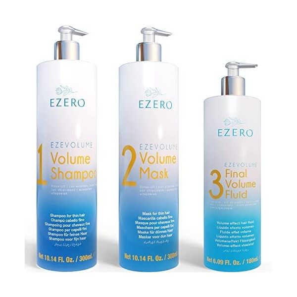 Ezero Curly Hair Produit Pour Soin Cheveux Boucles Avec Shampoing Cheveux Boucle no-poo , Masque Cheveux Bouclés Et Creme Ch