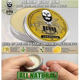 Premium Barbe Toilettage Kit pour Hommes - Ensemble 6 Pièces, Traditionnel Huile , Moustache Cire, Baume Mini, Peigne, Cordon