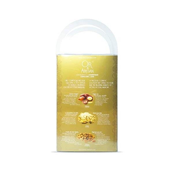 OR & ARGAN Coffret de 3 Produits Illuminant Shampooing Illuminant 250 mL, Masque Illuminant 300 mL, Fluide illuminant 100 mL