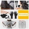 Dreamtop Kit de coloration de cheveux 18 pièces avec bol de teinture, pinceau, cache-oreilles, gants, planche à surligner et 