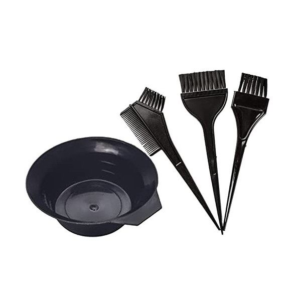 Ensemble de pinceaux de teinture pour cheveux - Kit de salon de beauté - Brosses de teinture pour cheveux - Bol mélangeur - P