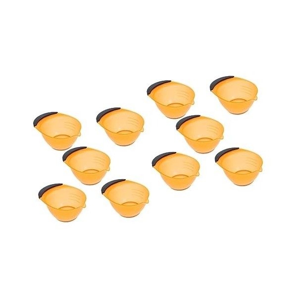 FOMIYES 10 Pièces Mélangeur Tasse Traitements Couleur Colorant Coiffure Bol De Teinture Kit Orange Coloration Pour Mourir Out