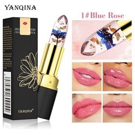 3pcs / Set Flower Jelly rouge à lèvres set changement de température crème hydratante Flower Lipstick nutrition longue durée 