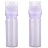 UNVOJL Lot de 2 flacons de brosse de teinture rose pour cheveux - Shampoing - Peigne à huile - Applicateur rose 