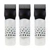 Minkissy 3pcs racine peigne applicateur bouteille plastique noir plastiques teinture de cheveux bouteilles coiffure nettoyage