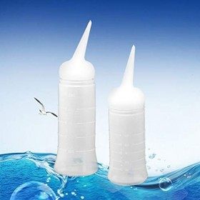 Lurrose Applicateur de cheveux bouteille Salon Couleur de cheveux bouteille pour coiffeur outils 2 pièces S et L 