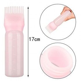 AOVNA Lot de 2 flacons applicateurs de teinture pour cheveux - Rose et blanc