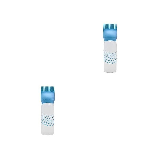 rongweiwang Barber Shop Hair Dye Applicator Bottle Filling Brush Dispenser Hairstyling, Bleu