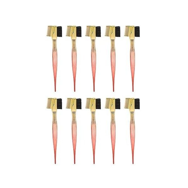 Lot de 10 Pinceaux de Teinture pour Cheveux avec Poignée Ergonomique pour Salon de Coiffure, Applicateur de Teinte de Couleur