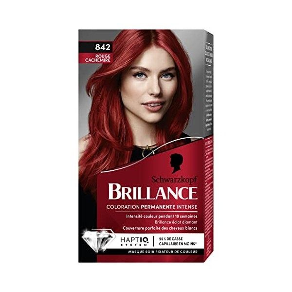 Schwarzkopf - Brillance - Coloration Cheveux Permanente Intense - Brillance Eclat Diamant - Cheveux Brillants - Couvre 100% d