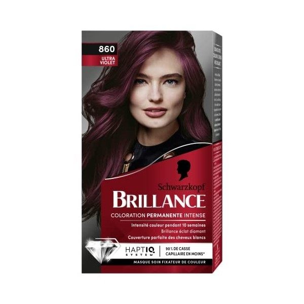 Schwarzkopf - Brillance - Coloration Cheveux Permanente Intense - Brillance Eclat Diamant - Couverture Parfaite des Cheveux B...