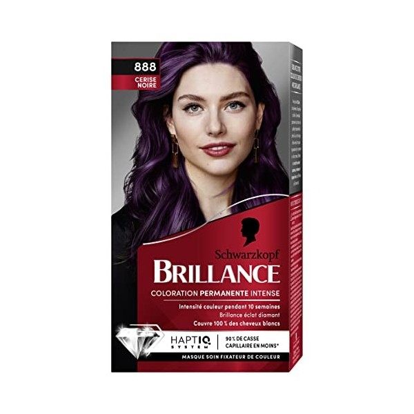 Schwarzkopf - Brillance - Coloration Cheveux Permanente Intense - Brillance Eclat Diamant - Couverture Parfaite des Cheveux B