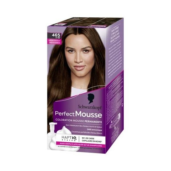 Schwarzkopf - Perfect Mousse - Coloration Cheveux - Mousse Permanente sans Ammoniaque - Masque Soin 96 % dingrédients dorig