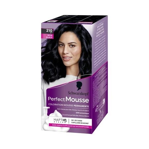 Schwarzkopf - Perfect Mousse - Coloration Cheveux - Mousse Permanente sans Ammoniaque - Masque Soin 96 % dingrédients dorig