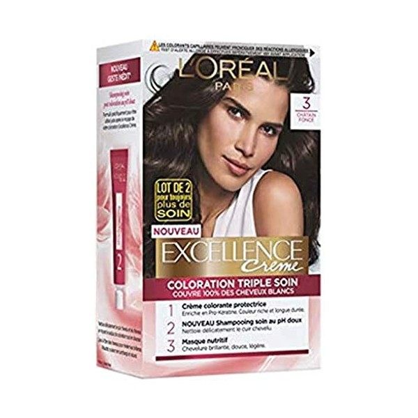 LOréal Paris Excellence Crème Coloration Permanente Cheveux - Nuance : Châtain Clair Doré 5,3