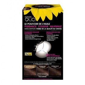 Garnier Coloration Permanente, Sans Ammoniaque, Aux Huiles Naturelles de Fleurs, Mocha 4.8 , Olia