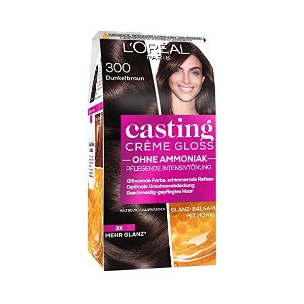 LOréal Paris Coloration sans ammoniaque et sans silicone - N°323 - Coloration intense avec baume réfléchissant brillant - Cr