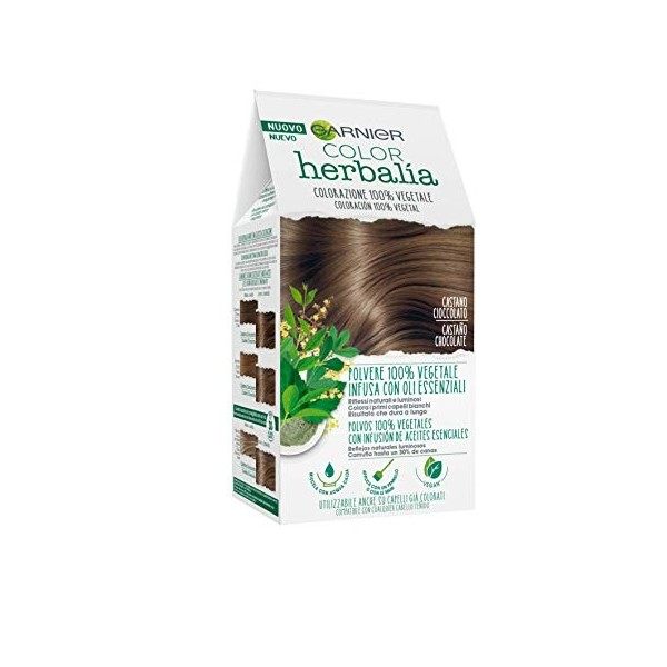 Garnier Herbalia 100% Coloration végétale - brun chocolat, disponible en 6 tons