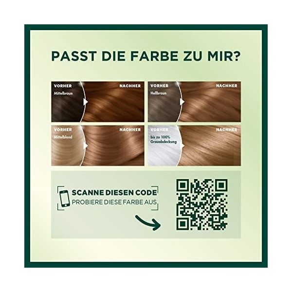 Garnier Nutrisse Crème Coloration Blond Doré Foncé 63, coloration pour cheveux pour coloration permanente avec 3 Nährenden H