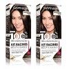 Garnier 100% Ultra Brun Kit Racines Réutilisable Coloration 3.0 Châtain Foncé - Lot de 2