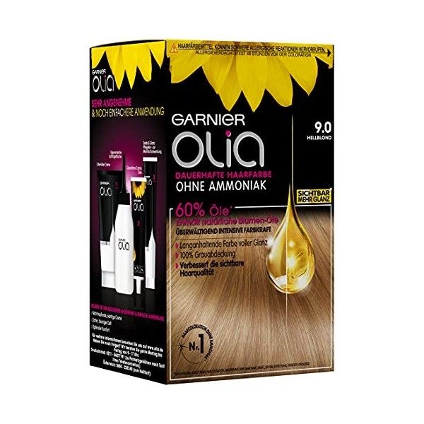 Garnier Olia Coloración Permanente Sin Amoniaco Para Un Olor Agradable Con Aceites Florales De Origen Natural - Rubio Oscuro 