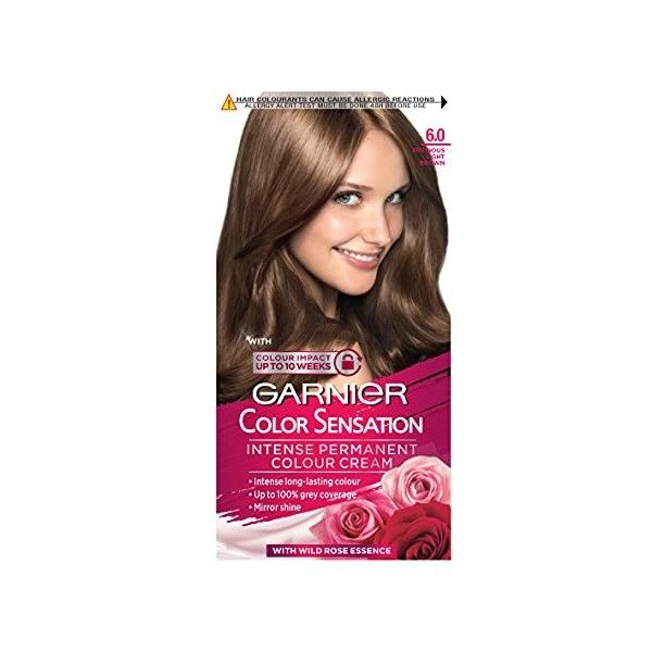 Garnier Color Sensation Intense Permanent Colour Cream 6.0 Precious Light Brown