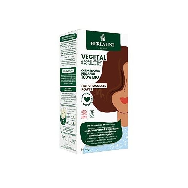 Herbatint Vegetal Color - Coloration végétale 100% naturelle et bio CHERRY RED POWER - Cerise 100 gr Coloration permanente