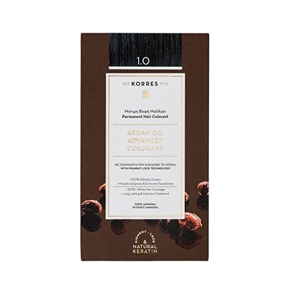 KORRES - Coloration Permanente aux Extraits Végétaux - Couvre 100% des Cheveux Blancs - Sans Ammoniaque, Sans PPD - 7.3 Blond