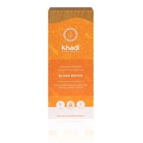 khadi BLOND MOYEN Coloration Végétale, dun éclatant blond moyen à un blond roux brillant, 100% naturel, vegan et sans ingréd