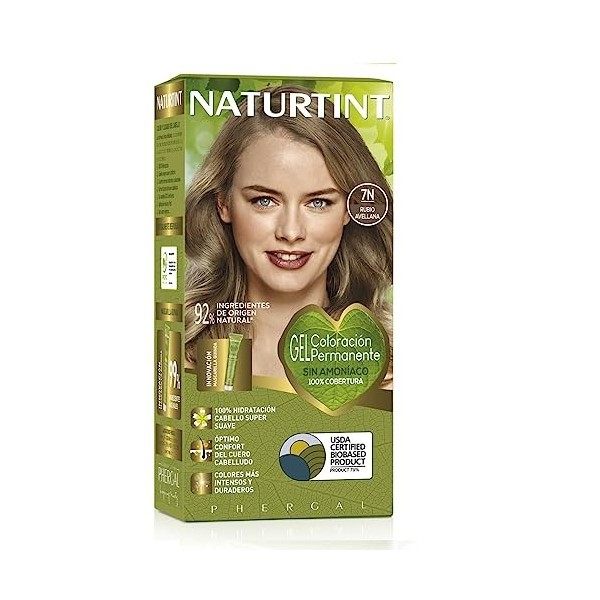 Naturtint 6.45 BLOND AMBRÉ FONCÉ | Coloration permanente | 100% Couverture Cheveux Blancs | Couleur Naturelle et Longue Durée